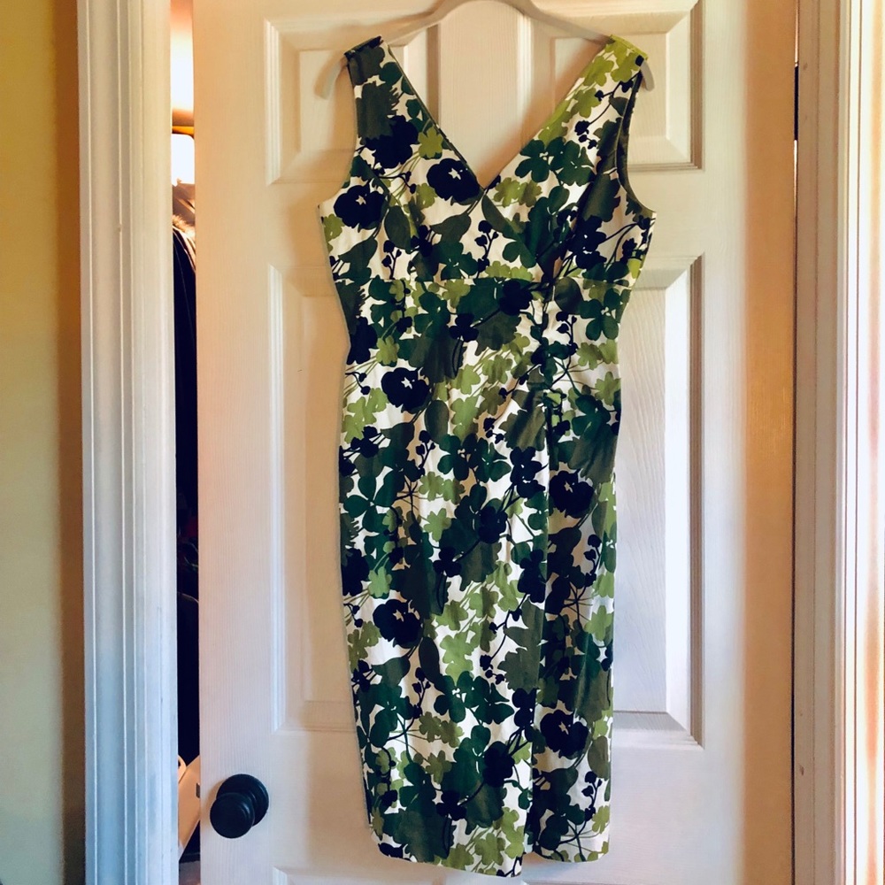 Multi-Green Summer Print Dress